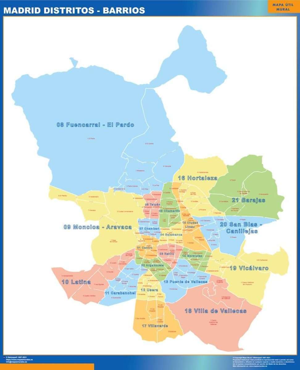 Mapas grandes de Madrid