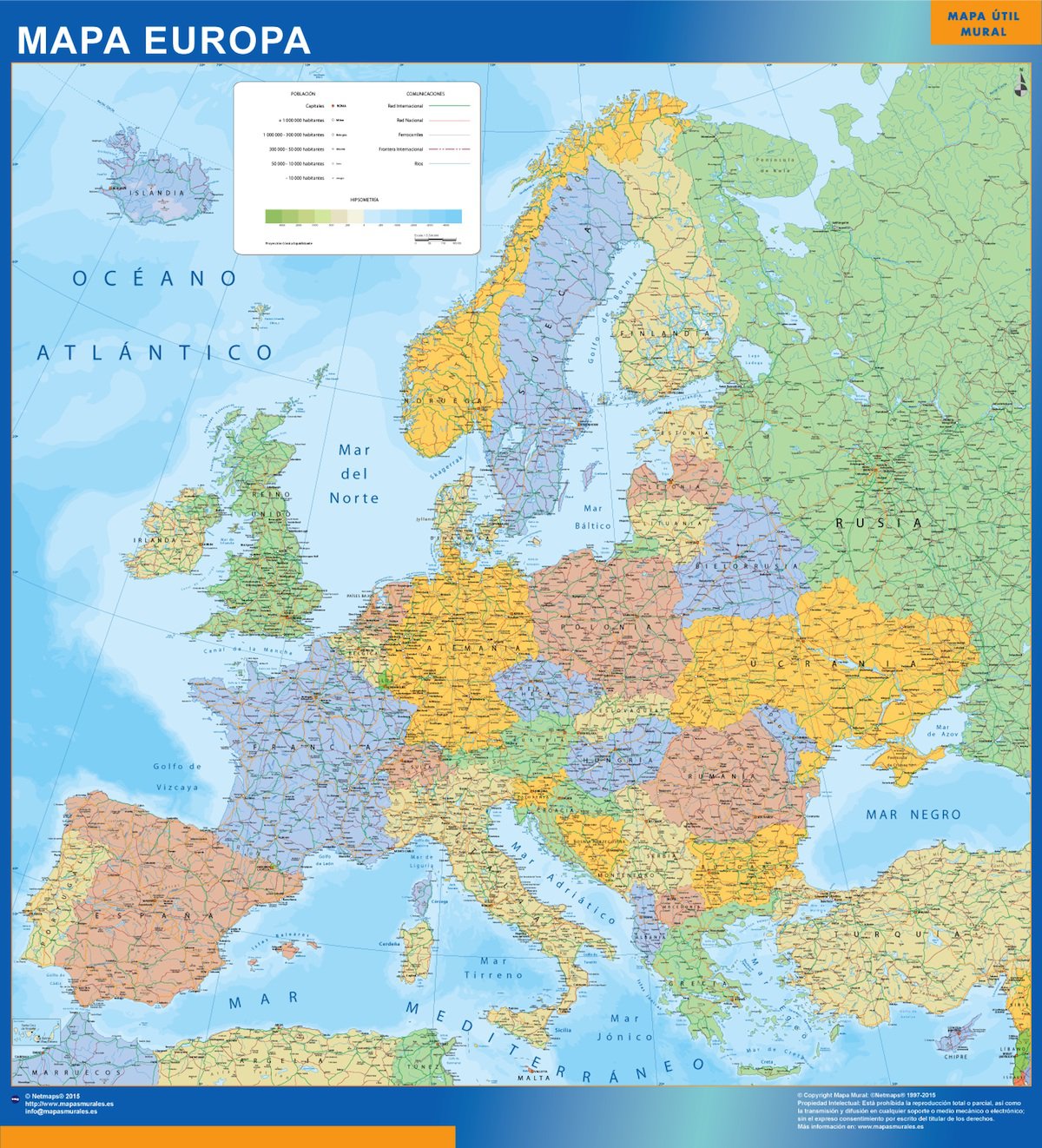 Mapa de Europa Grande, Mapa Europa Grande