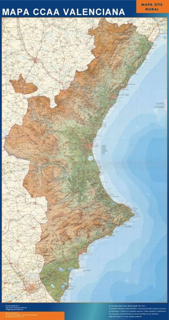 Mapa grande de una comunidad autónoma española